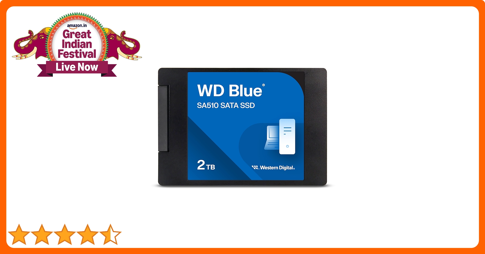 WD Blue SA510 SATA SSD 2TB 2.5インチ Western Digital 2TB WD Blue SA510 SATA Internal Solid State